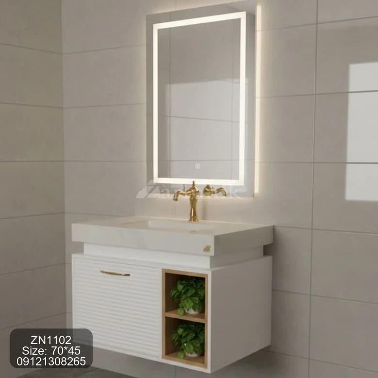 روشویی مدرن سرامیکی با کابین کد ZN1102
