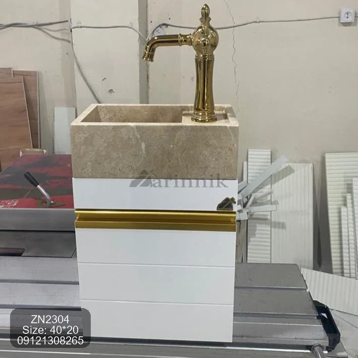 روشویی کابیتی سایز کوچک زرین نیک کد ZN2304 — تصویر ۴