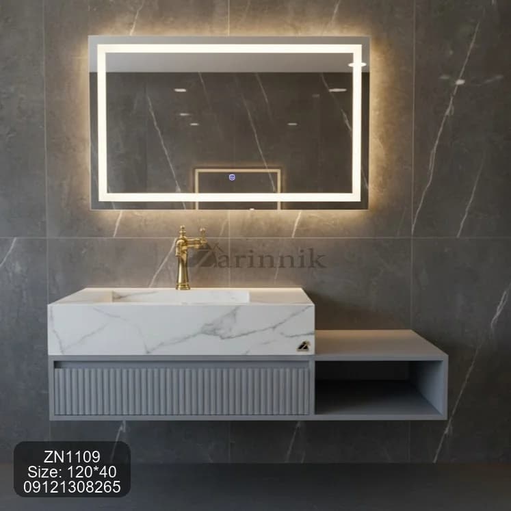 روشویی مدرن سرامیکی باکابین کد ZN1109