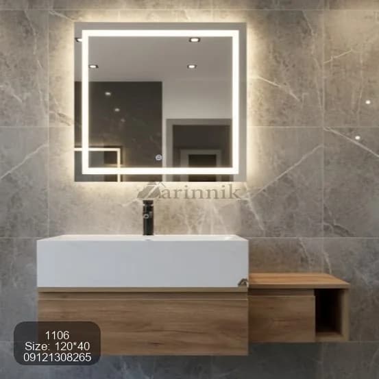روشویی سرامیکی با کابین کد ZN1106