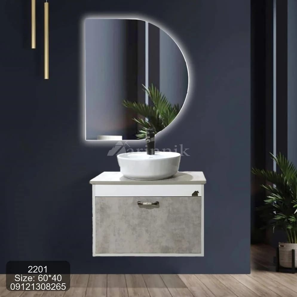 روشویی کابینتی با کاسه روکار کد ZN2201