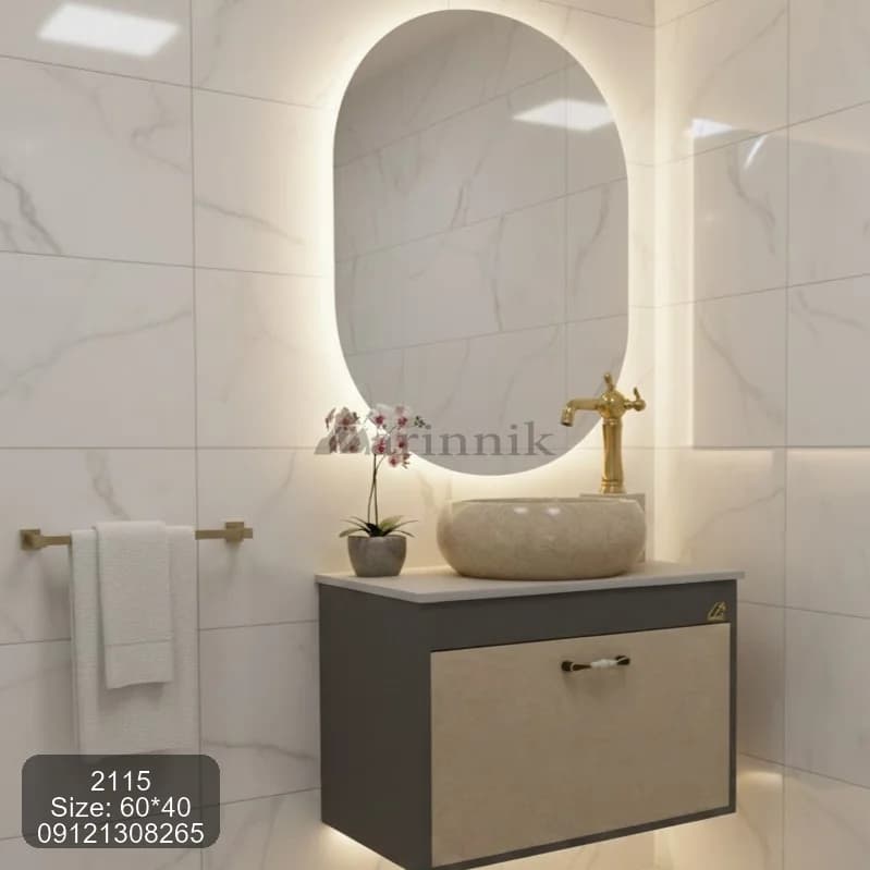 روشویی کابینتی با کاسه روکار کد ZN2115