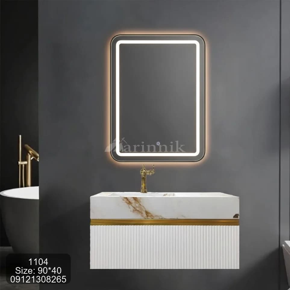 روشویی مدرن سرامیکی با کابین کد ZN1104
