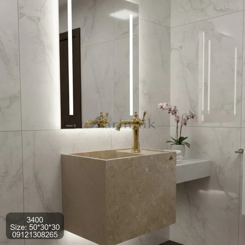 روشویی مدرن سایزکوچک سنگی کد ZN3400
