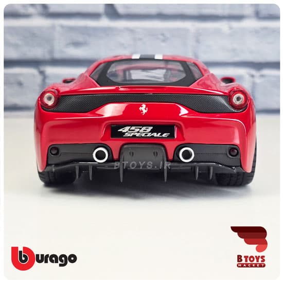 ماکت فراری 458 اسپیشیال قرمز بوراگو(Ferrari 458 Speciale Burago)مقیاس:1/18 — تصویر ۸
