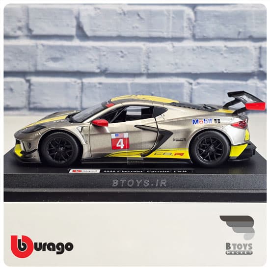 ماکت شورولت کوروت سی هشت آر 2020 بوراگو(Corvette C8.R 2020 Burago) — تصویر ۷