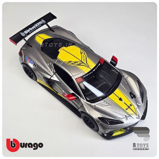 ماکت شورولت کوروت سی هشت آر 2020 بوراگو(Corvette C8.R 2020 Burago) — تصویر ۴