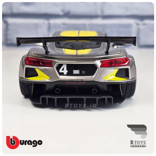 ماکت شورولت کوروت سی هشت آر 2020 بوراگو(Corvette C8.R 2020 Burago) — تصویر ۵