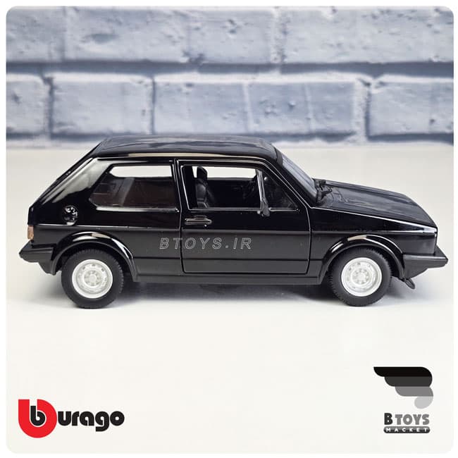 ماکت فولکس واگن گلف جی تی آی 1979 مشکی بوراگو(Volkswagen Golf MK1 GTI Burago) — تصویر ۷