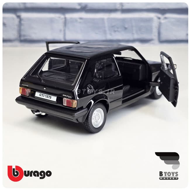 ماکت فولکس واگن گلف جی تی آی 1979 مشکی بوراگو(Volkswagen Golf MK1 GTI Burago) — تصویر ۲