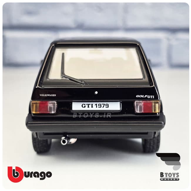 ماکت فولکس واگن گلف جی تی آی 1979 مشکی بوراگو(Volkswagen Golf MK1 GTI Burago) — تصویر ۴
