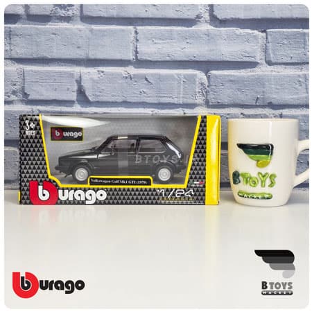 ماکت فولکس واگن گلف جی تی آی 1979 مشکی بوراگو(Volkswagen Golf MK1 GTI Burago) — تصویر ۳