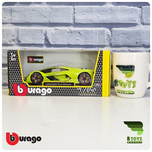 ماکت لامبورگینی ترزو میلنیو سبز بوراگو(Lamborghini terzo millennio Burago) — تصویر ۳