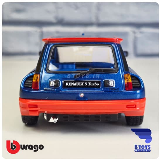 ماکت رنو 5 توربو آبی بوراگو(Renault 5 Turbo Burago) — تصویر ۴