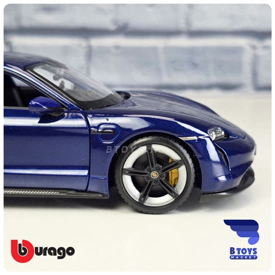 ماکت پورشه تایکان توربو اس آبی بوراگو(Porsche Taycan Turbo S Burago) — تصویر ۶