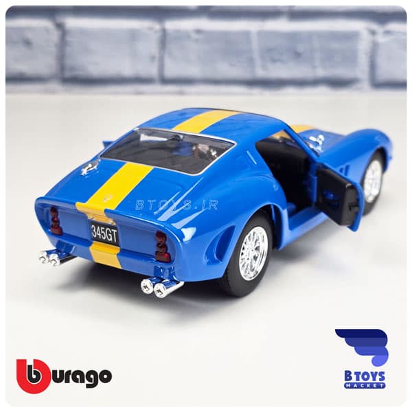 ماکت فراری 250 جی تی او آبی بوراگو(Ferrari 250 GTO Burago) — تصویر ۲