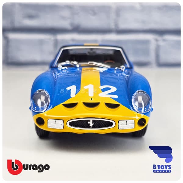 ماکت فراری 250 جی تی او آبی بوراگو(Ferrari 250 GTO Burago) — تصویر ۵