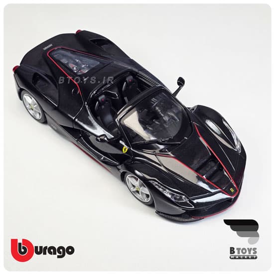 ماکت فراری لافراری آپرتا مشکی بوراگو(Ferrari Laferrari aperta Burago) — تصویر ۴