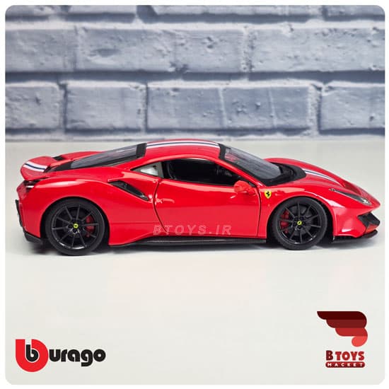 ماکت فراری 488 پیستا قرمز بوراگو(Ferrari 488 Pista Burago) — تصویر ۷