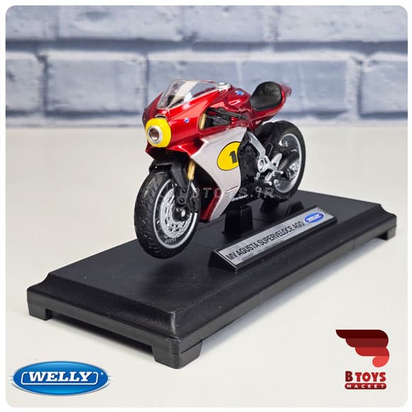 ماکت موتور آگوستا قرمز ویلی(MV Agusta Superveloce AGO Welly)