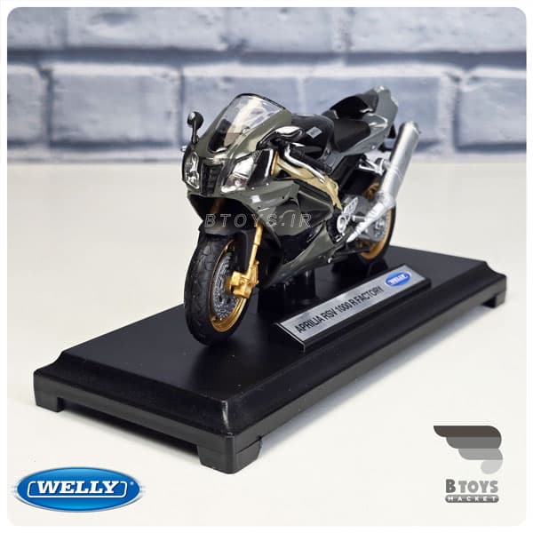 ماکت موتور آپریلیا آ اس وی 1000ویلی(APRILIA RSV 1000 R Factory Welly)