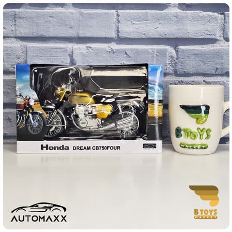 ماکت موتور هوندا سی بی 750 طلایی اتومکس(Honda DREAM CB750FOUR Automaxx) — تصویر ۳
