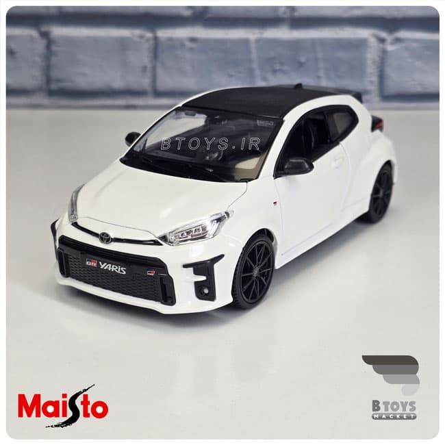 ماکت تویوتا یاریس جی آر سفید مایستو(TOYOTA GR Maisto)