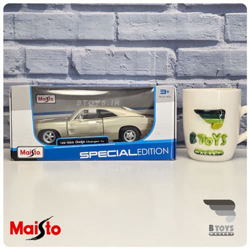ماکت دوج چارجر 1969 نقره ای مایستو(Dodge chager1969 Maisto) — تصویر ۳