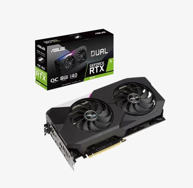 کارت گرافیک ASUS RTX 3070 OC DUAL (درحد نو-بدون کارتن)