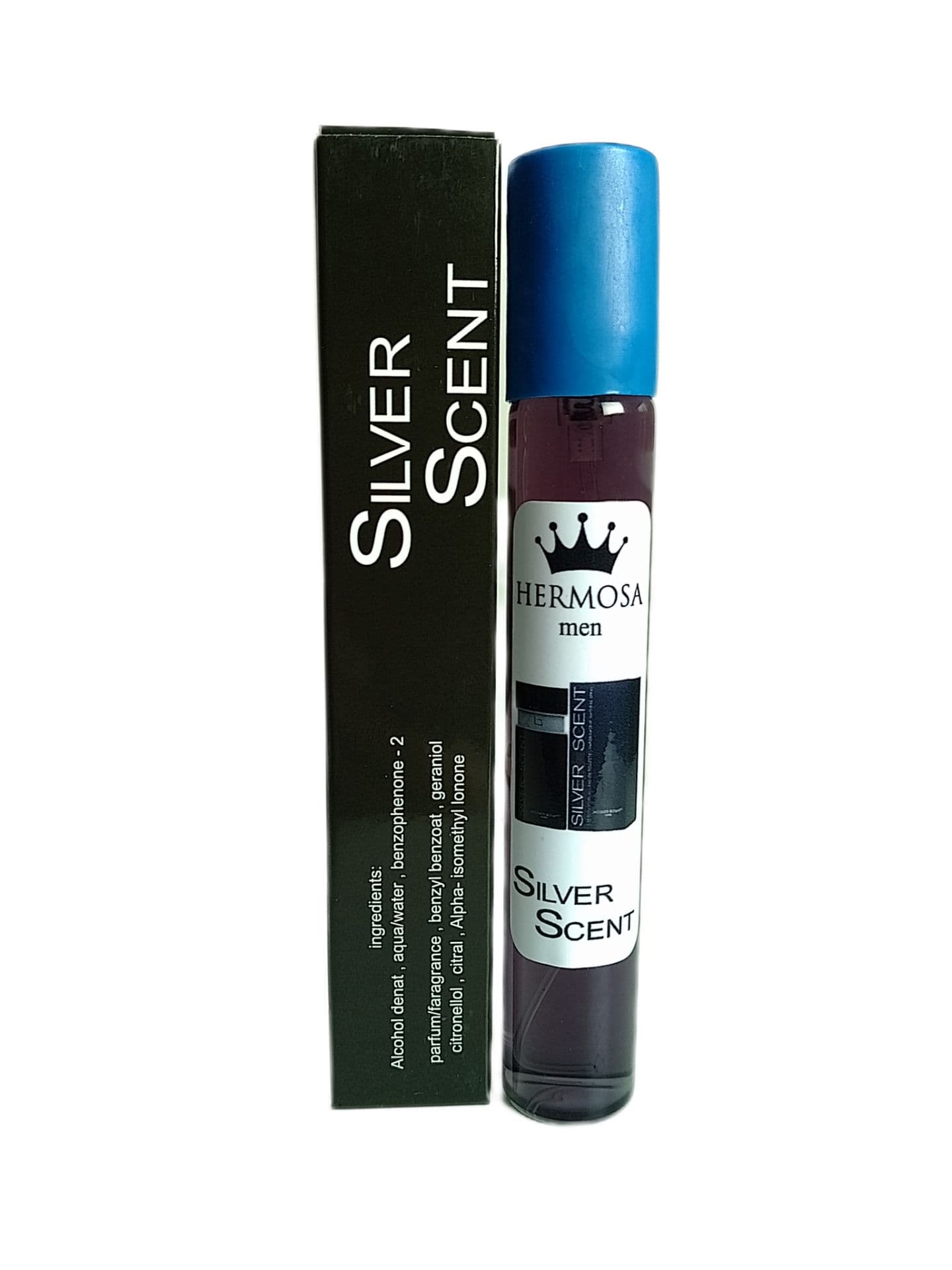 عطر قلمی مردانه جیبی 35 میل HERMOSA با رایحه SILVER SCENT