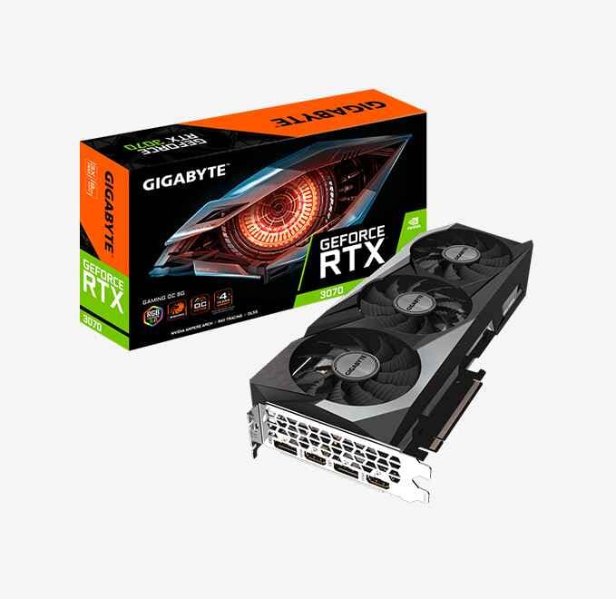 کارت گرافیک Gigabyte RTX 3070 gaming oc (درحد نو)