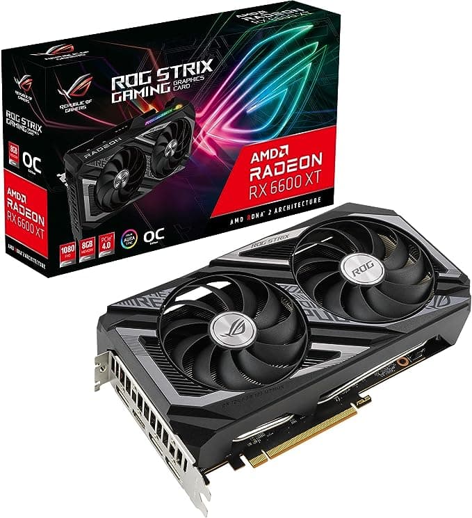 کارت گرافیک ASUS RX 6600XT ROG STRIX ( درحد نو )