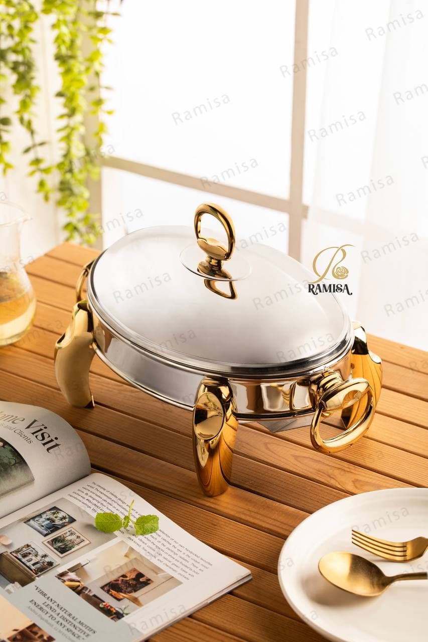 سوفله خوری استیل بیضی رامیسا مدل روما — تصویر ۳