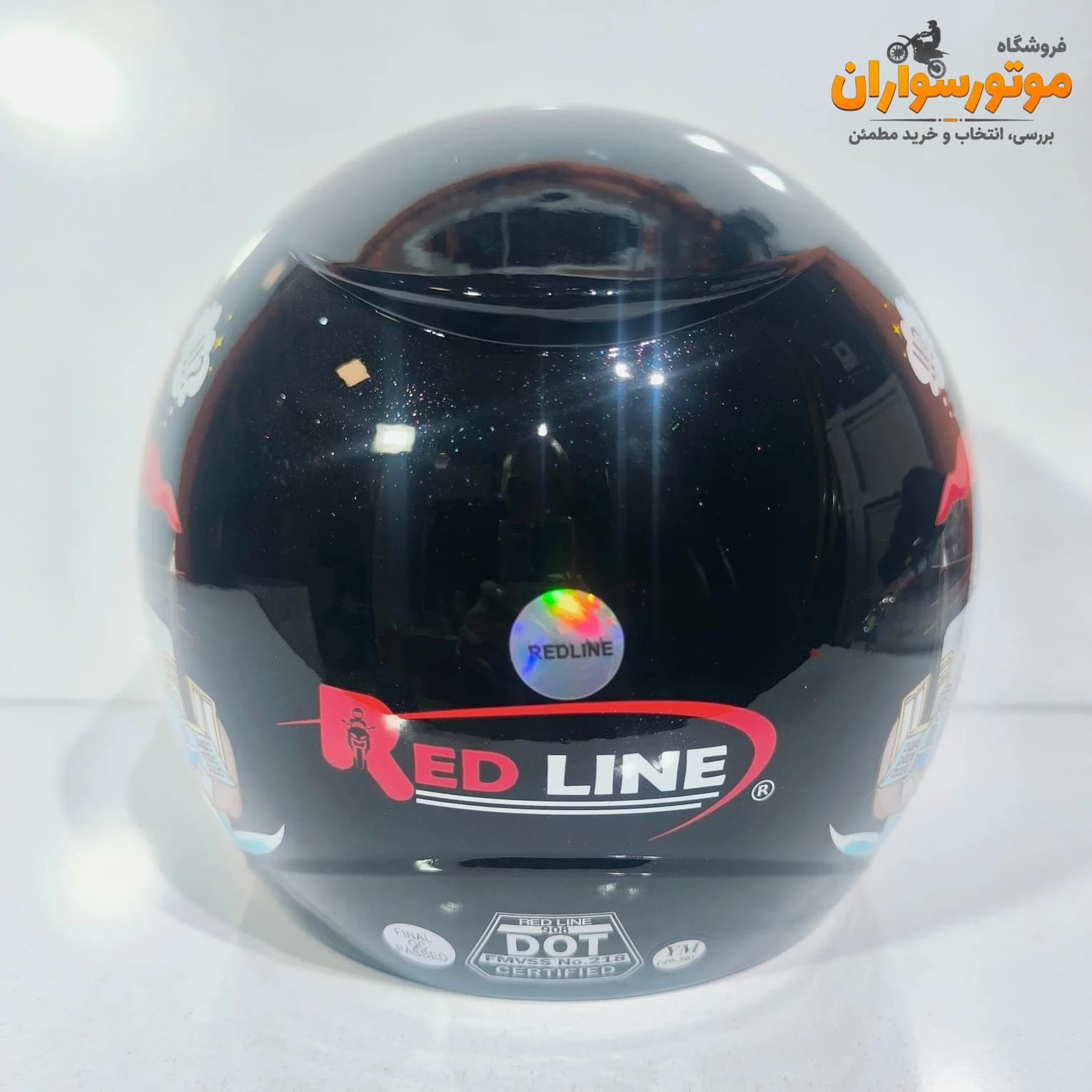 کلاه کاسکت بچگانه بدون فک Redline ردلاین مشکی — تصویر ۳