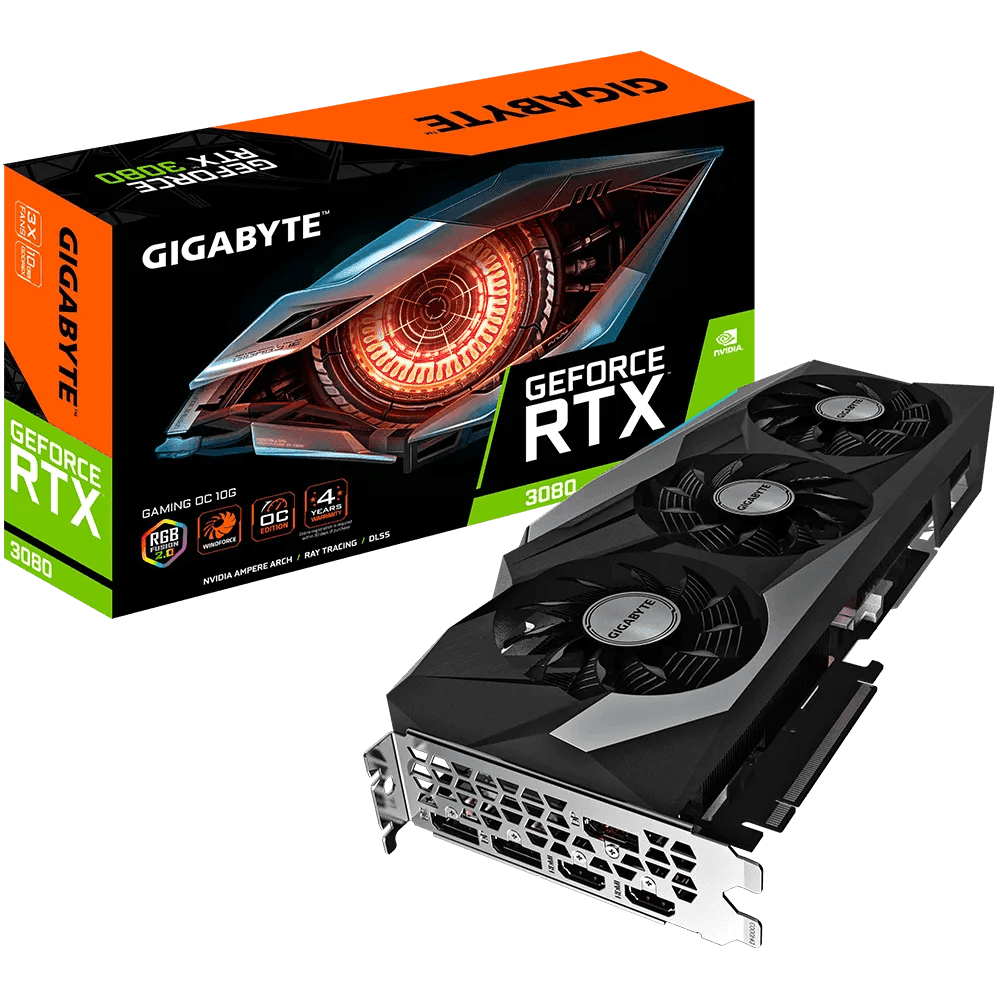 کارت گرافیک GIGABYTE RTX 3080 OC ( درحد نو )