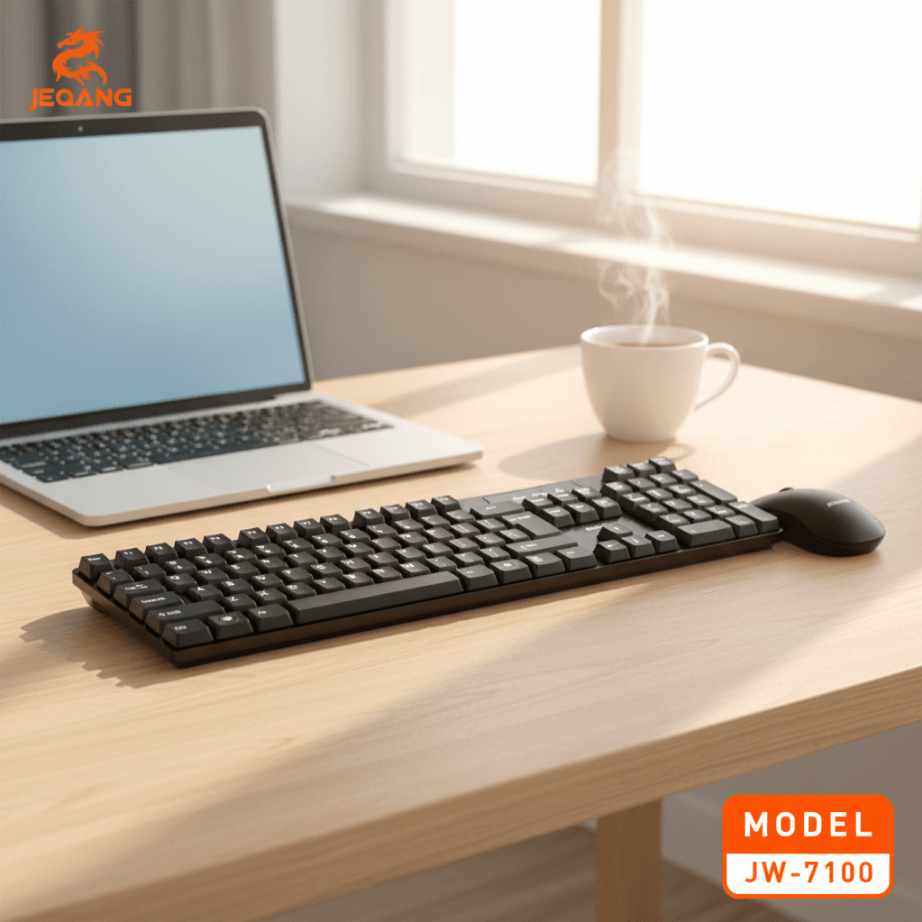 کیبورد و ماوس بی سیم jeqang مدل JW-7100 — تصویر ۳
