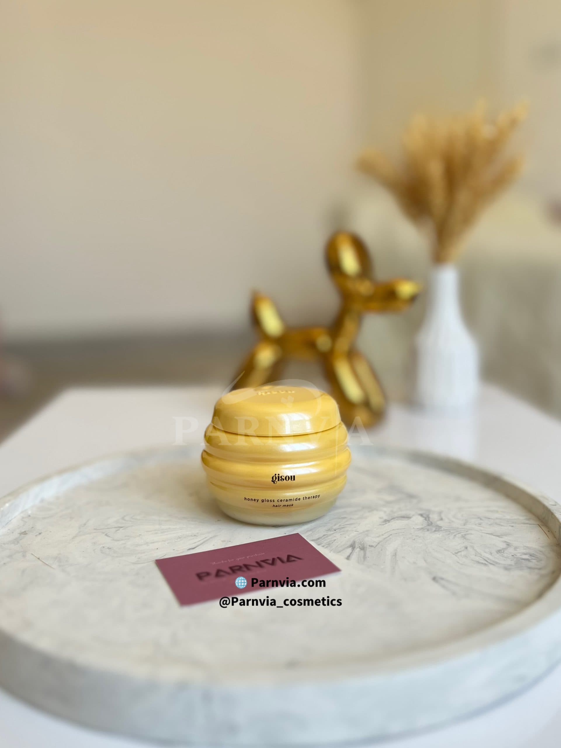 ماسک موی سرامید تراپی گیسو 75 میل اورجینال honey gloss ceramide therapy Gisou — تصویر ۳