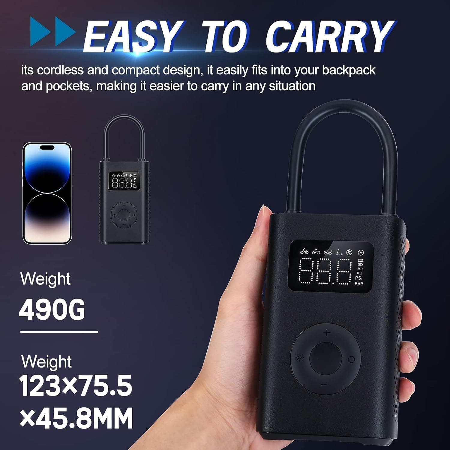 کمپرسور باد شیائومی Portable Electric Air Compressor 2 — تصویر ۵
