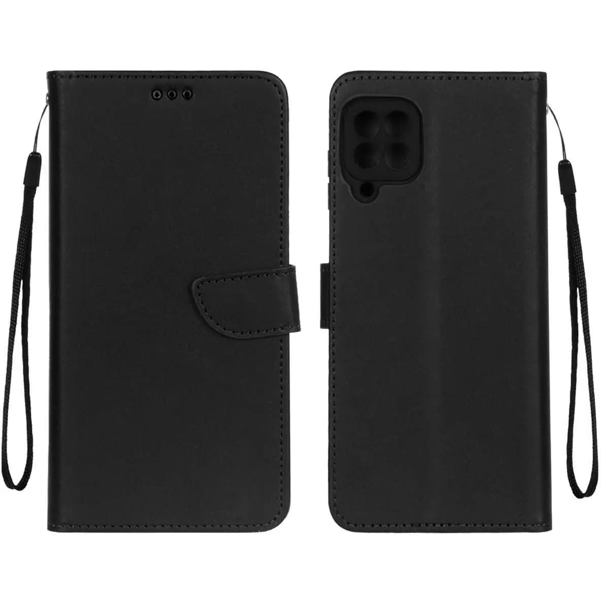 کیف چرمی موبایل مگنتی محافظ لنزدار Samsung Galaxy A22 4G / M22 / M32 4G / F22 – مشکی