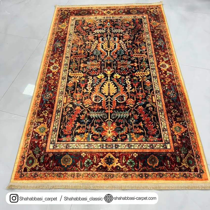 فرش سنتی کد 800198 آجری — تصویر ۵