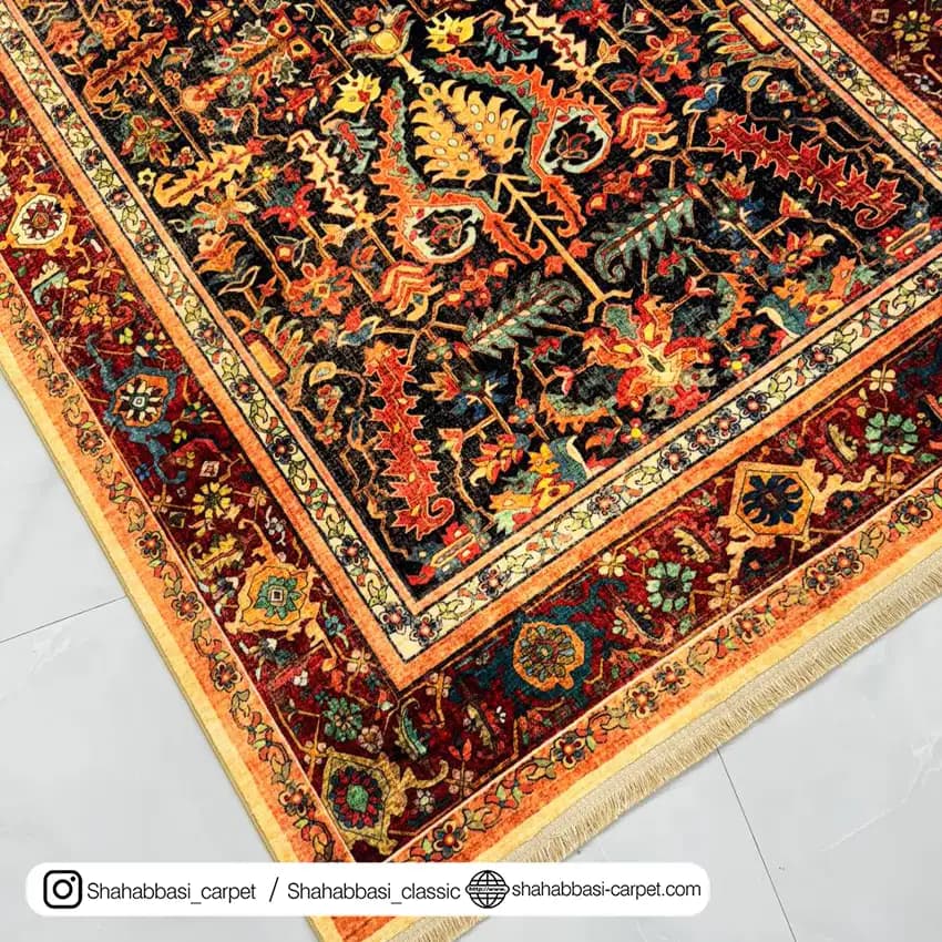 فرش سنتی کد 800198 آجری — تصویر ۶
