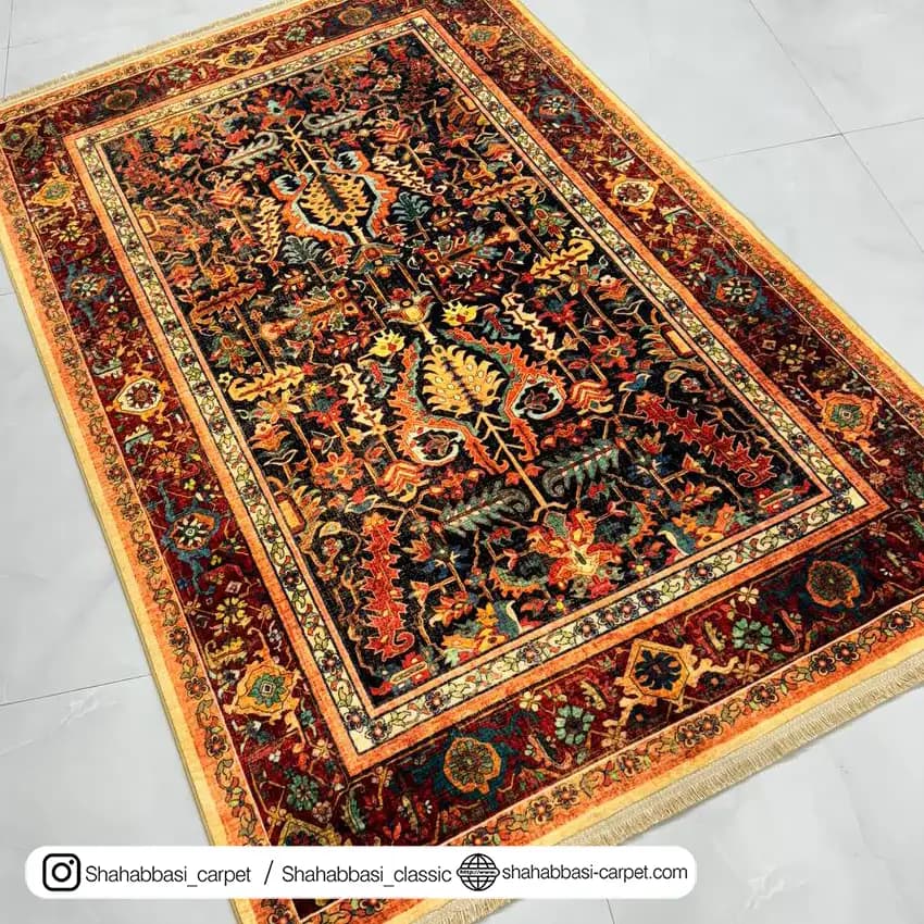 فرش سنتی کد 800198 آجری — تصویر ۴