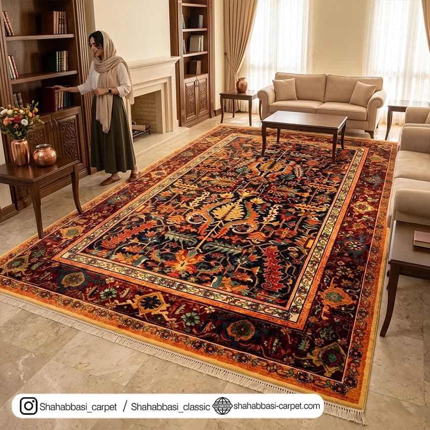 فرش سنتی کد 800198 آجری