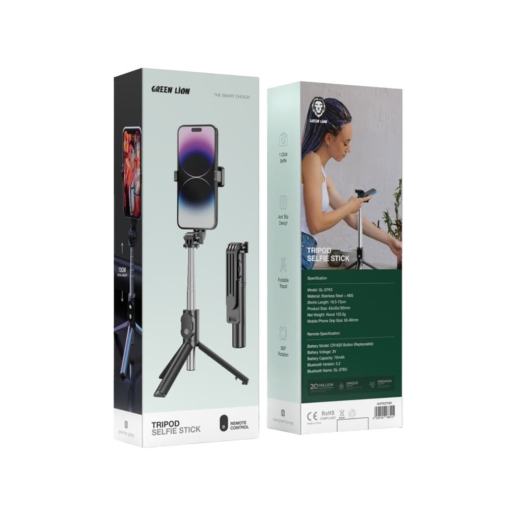 سه‌پایه و مونوپاد گرین لاین مدل Green Lion Tripod Selfie Stick GNTRISTKBK — تصویر ۳