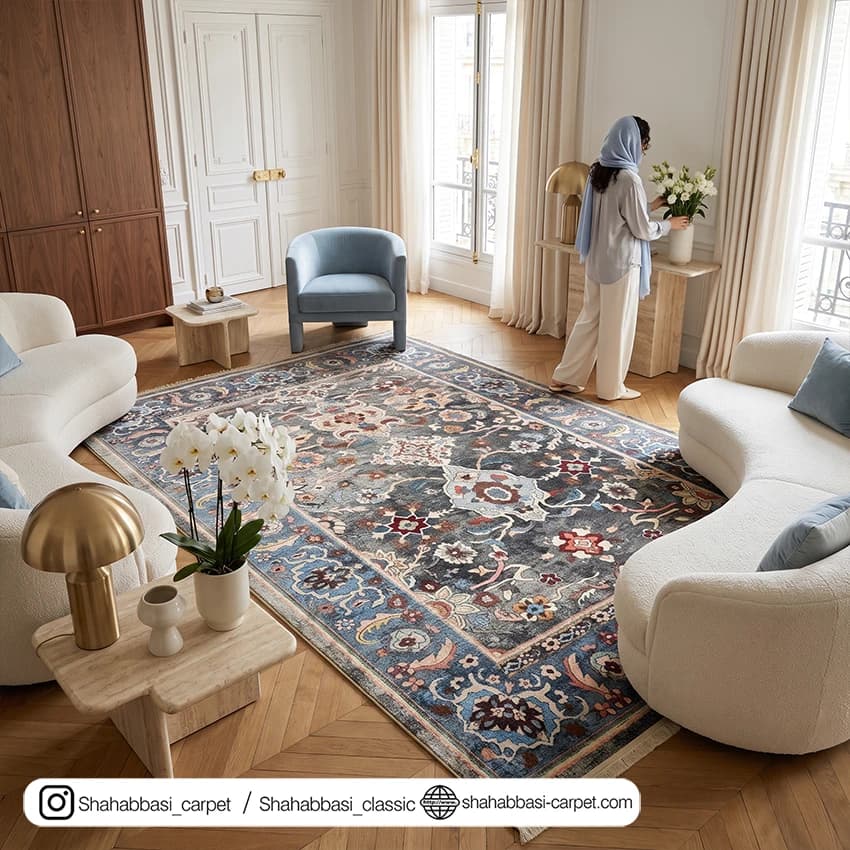 فرش سنتی کد 800196 طوسی