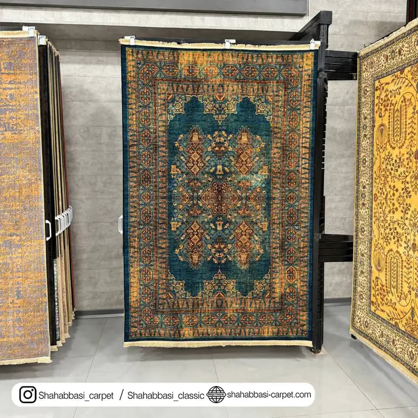 فرش سنتی کد 800195 سبز — تصویر ۲