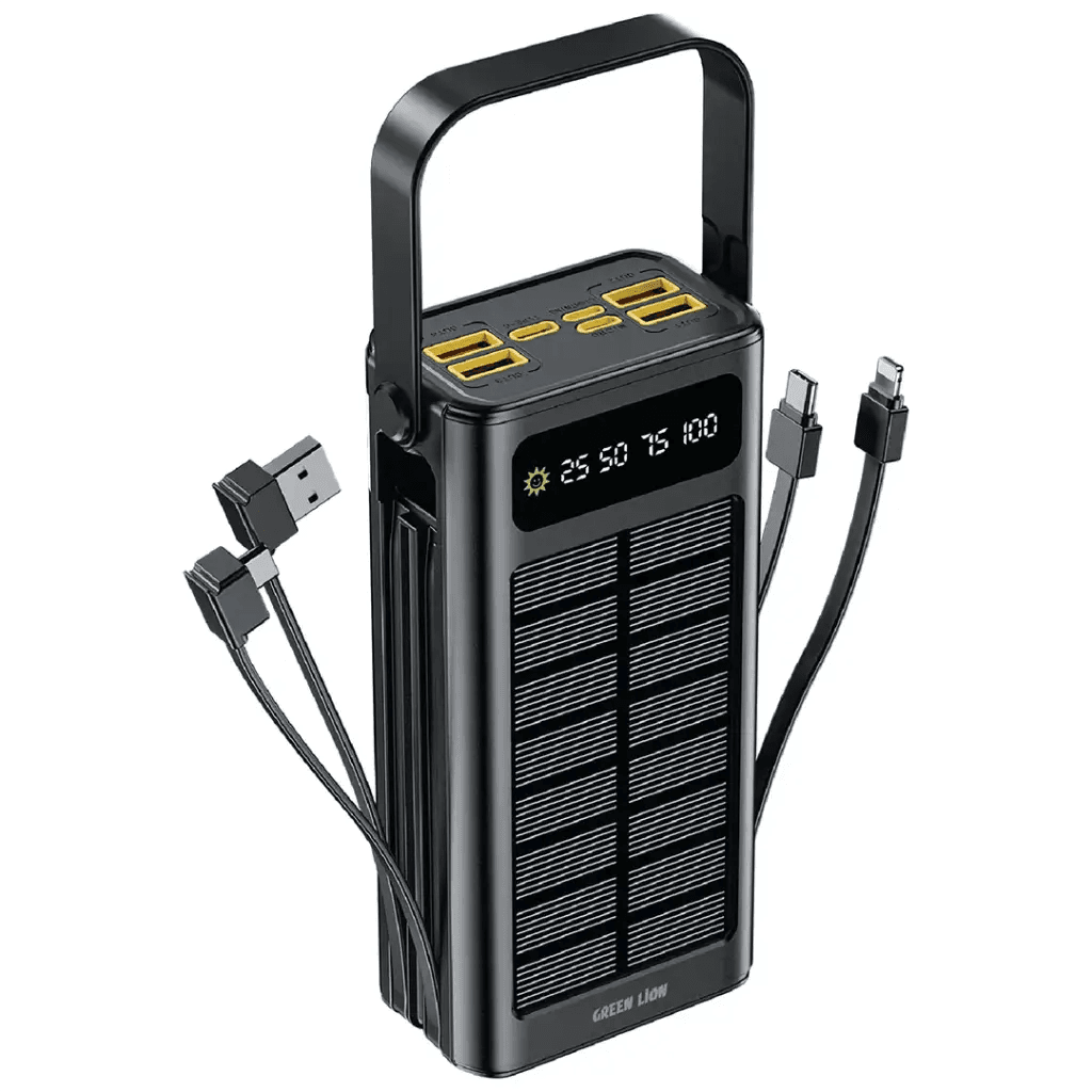 پاوربانک 30000mAh خورشیدی گرین لاین مدل Green Lion Solar X Power Bank PD 20W GNSOL49PB30
