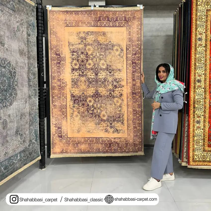 فرش کهنه نما کد 800510 کرم