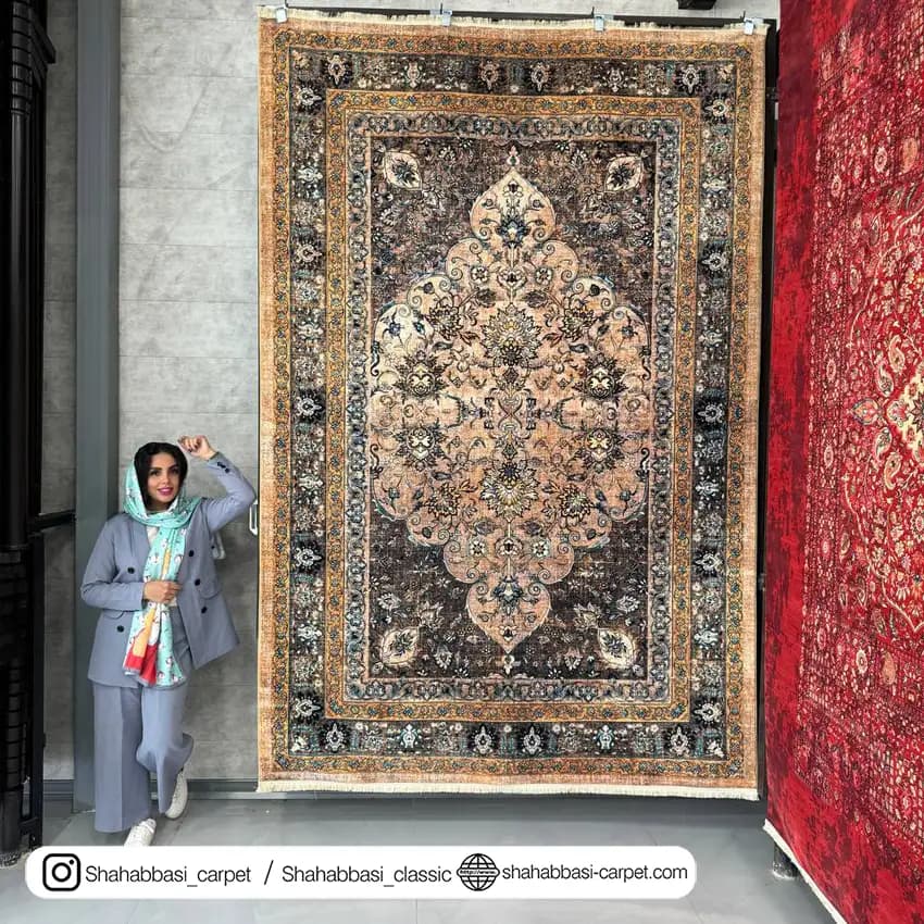 فرش سنتی کد 800194 قهوه ای
