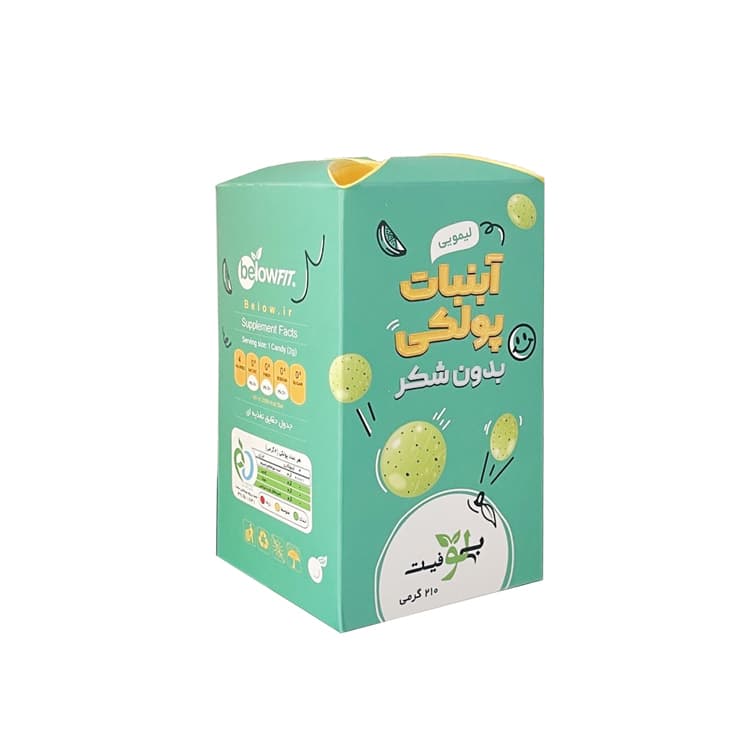 آبنبات پولکی بدون شکر لیمویی